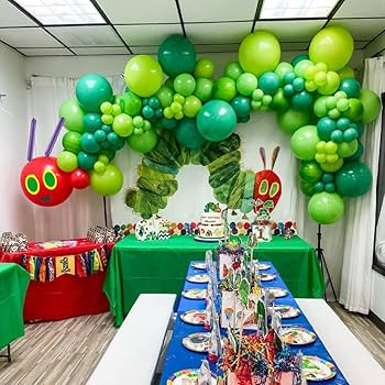 DIY 141pcs Green Caterpillar Balloon Garland Kit For First Birthday Baby Shower Kids Hungry Cater... | Amazon (US)