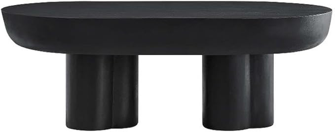 Modway Caspian Concrete Oval Black – Perfect Small Space Coffee Table for Contemporary Living R... | Amazon (US)