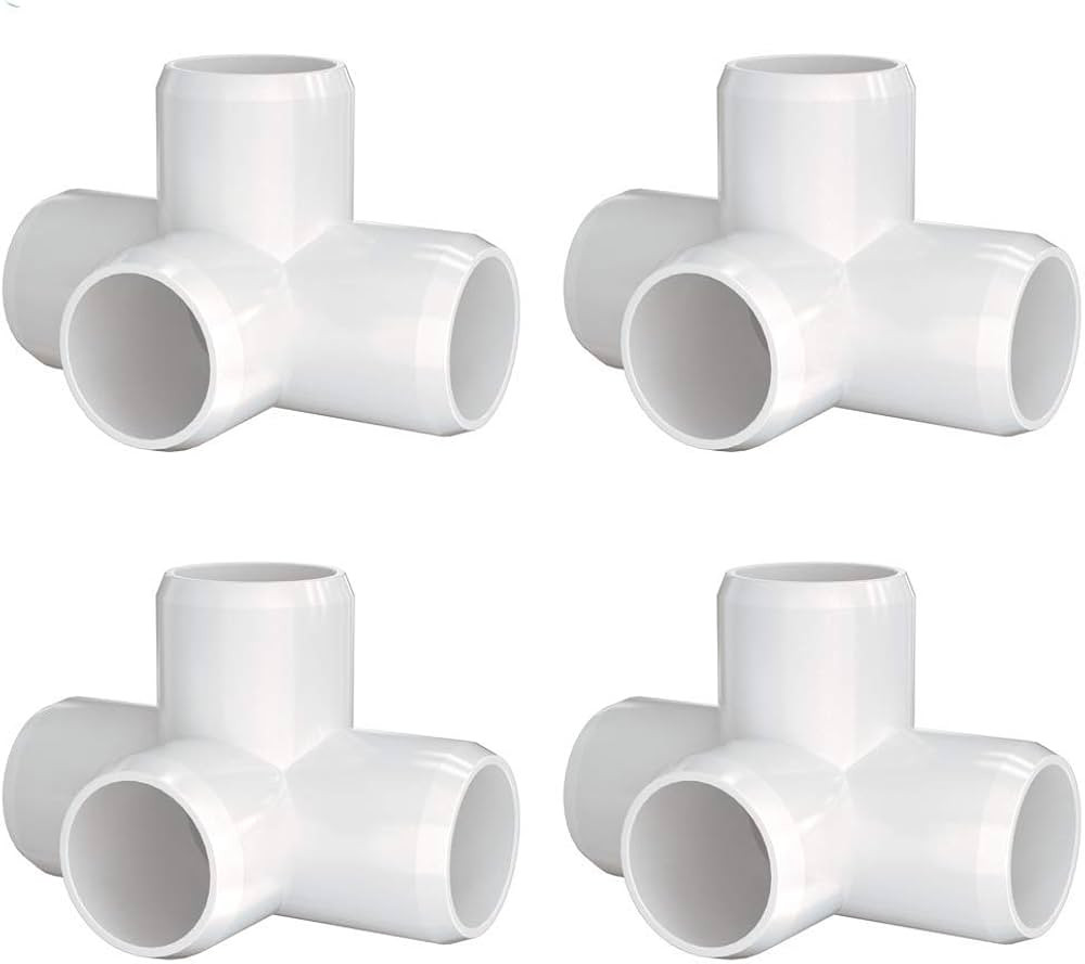 ‌letsFix 4 Way PVC Fittings 1-1/2 Inch (4-Pack), Furniture-Grade, Heavy-Duty Pipe Connectors fo... | Amazon (US)