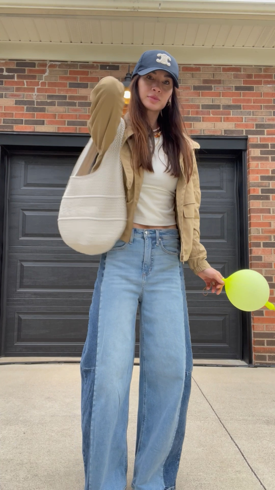 Two tone jeans rainy night casual outfit with crochet bag

#LTKItBag #LTKStyleTip #LTKFindsUnder100