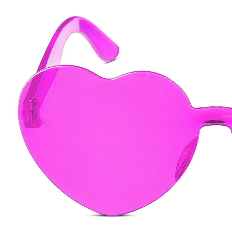 Plastic Heart Party Glasses, Pink, Valentine's Day by Way To Celebrate | Walmart (US)