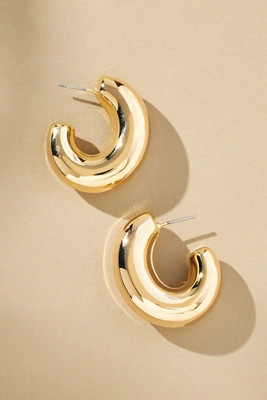Chunky Metal Hoop Earrings | Anthropologie (US)