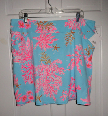 NWT LILLY PULITZER MULTI ROYAL CORAL MARYANA SKORT UPF 50+ XXL | eBay US