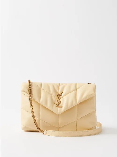 Saint Laurent - Puffer Toy Quilted-leather Cross-body Bag - Womens - Cream | Matches (US)