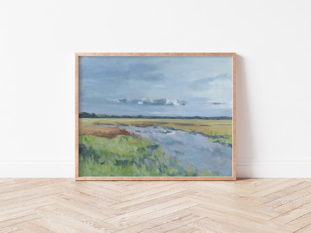 Landscape marsh painting | landscape print | marsh print | landscape art | coastal landscape art ... | Etsy (US)