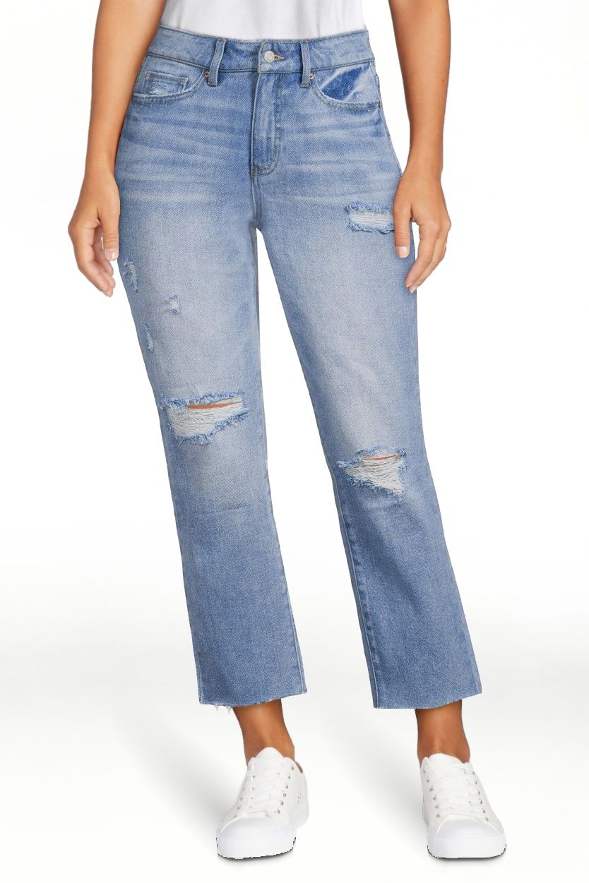 Time and Tru Women's Straight Crop Jeans - Walmart.com | Walmart (US)