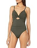La Blanca Women's Island Goddess Twist Front Keyhole One Piece Swimsuit, Olive, 2 | Amazon (US)