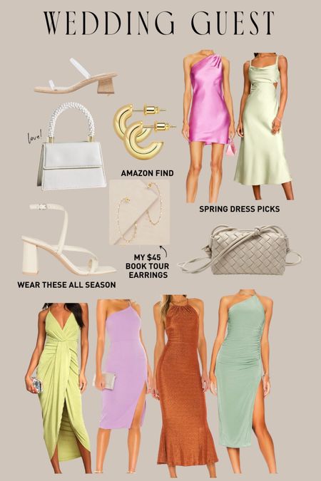 Wedding season is coming up so I wanted to link some favorites I have my eye on - dresses, bags, earrings, shoes