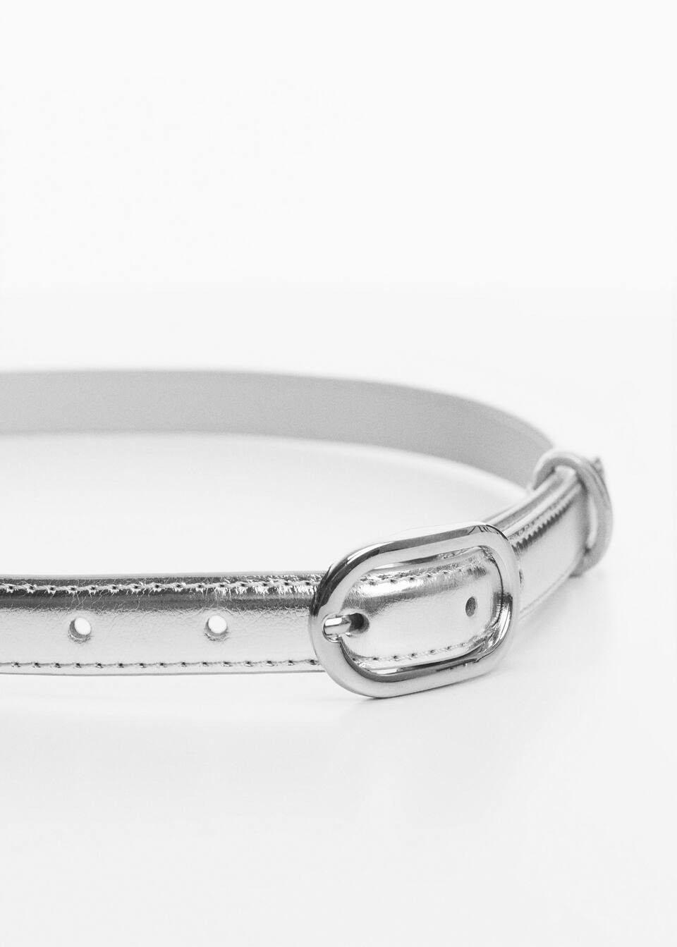 Oval buckle belt -  Women | Mango USA | MANGO (US)