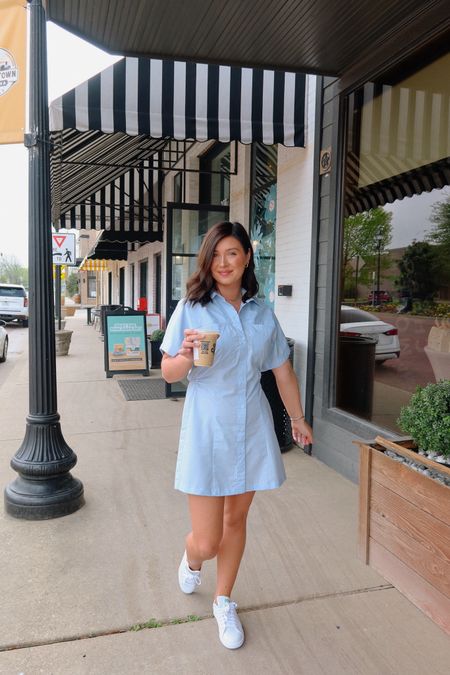Little day date outfit Inspo. I love a good casual dress. It’s easy to throw on with some sneakers and not have to think too much about your outfit while still looking put together. Wearing a medium regular in this one  

#LTKstyletip #LTKmidsize #LTKsalealert