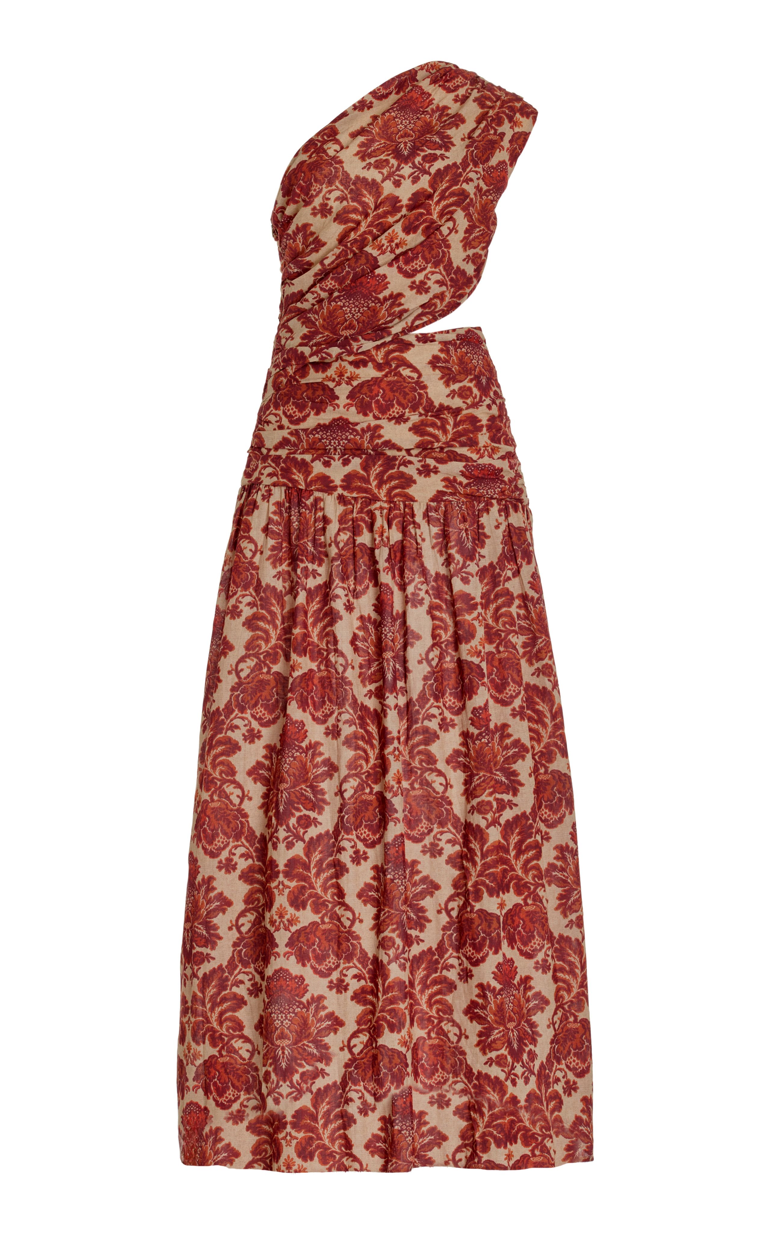 Joslin Asymmetric Printed Cotton-Blend Maxi Dress | Moda Operandi (Global)