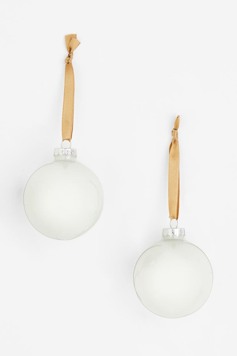 2-pack Glass Christmas Ornaments | H&M (US)