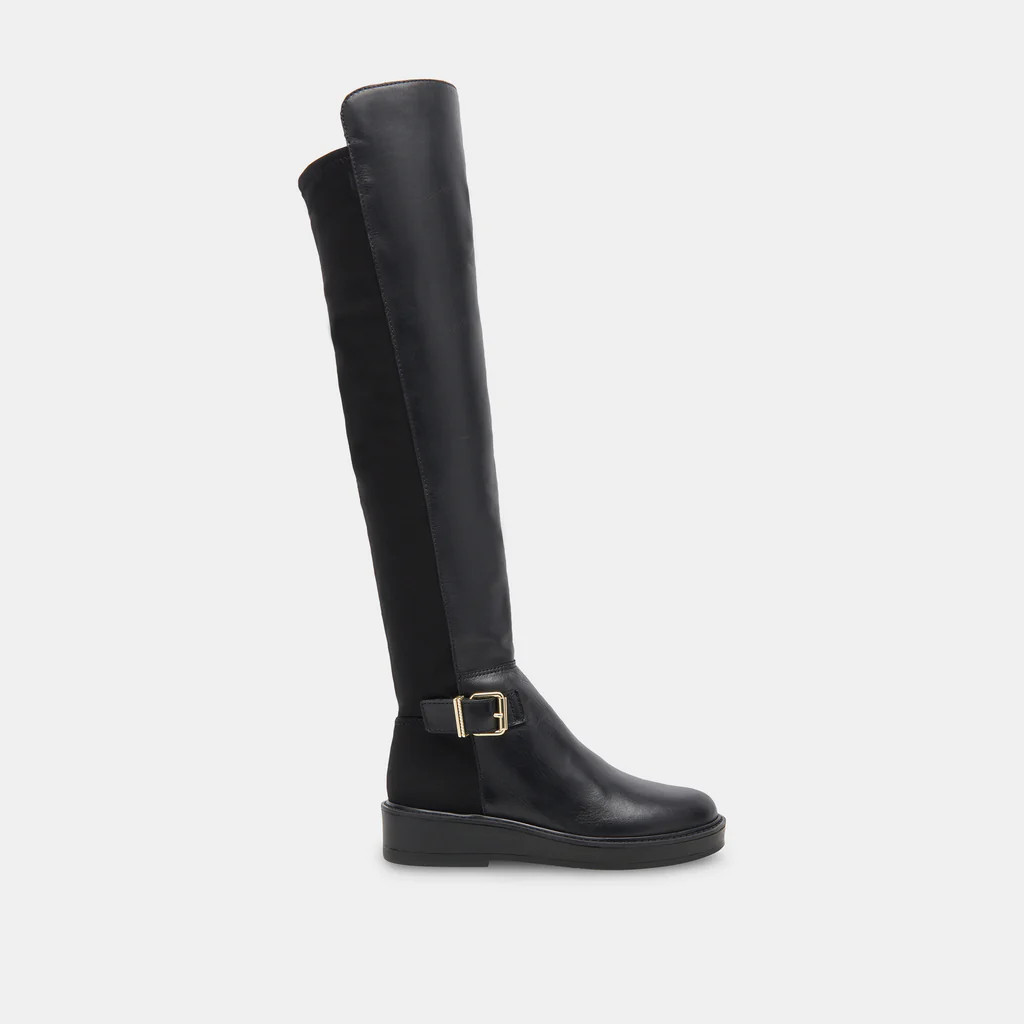 EMBER BOOTS BLACK LEATHER | DolceVita.com
