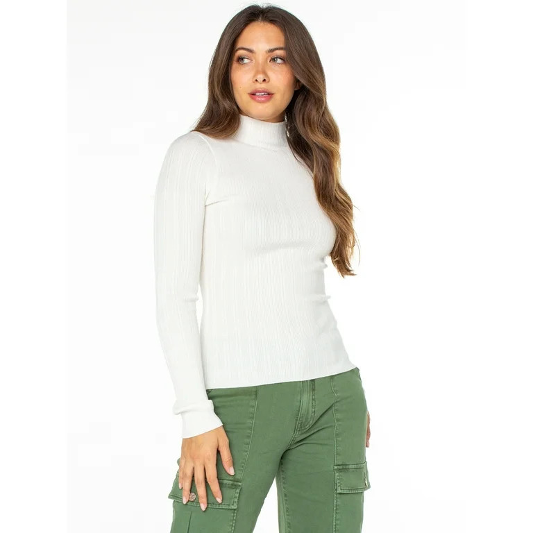 Celebrity Pink Women's and Women's Plus Long Sleeve Mock Neck Top, Sizes XS-3X | Walmart (US)