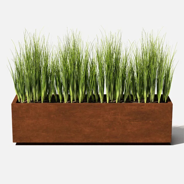 Corten Steel Series Long Box Planter | Wayfair North America