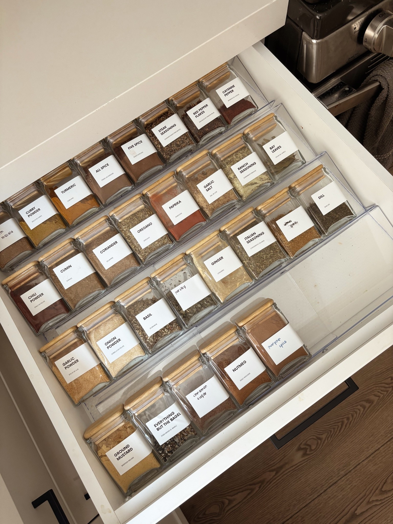 I finally organized our spices into matching jars, and I love how much easier it is to see what we have, grab what I need while cooking, and keep the drawer looking organized. It’s one of those simple changes that makes such a difference in a space we use every single day.

❤️ Save this for your next kitchen organization project
❤️ Follow for more home organization + functional finds

🏷️ spice jar organization, spice drawer organization, kitchen organization, organized kitchen, spice jars, pantry organization, kitchen storage ideas, drawer organization, kitchen organization ideas, functional home, neutral home, modern organic home, home organization, Amazon kitchen finds, kitchen finds

#LTKmomlife #LTKSaleAlert #LTKHome