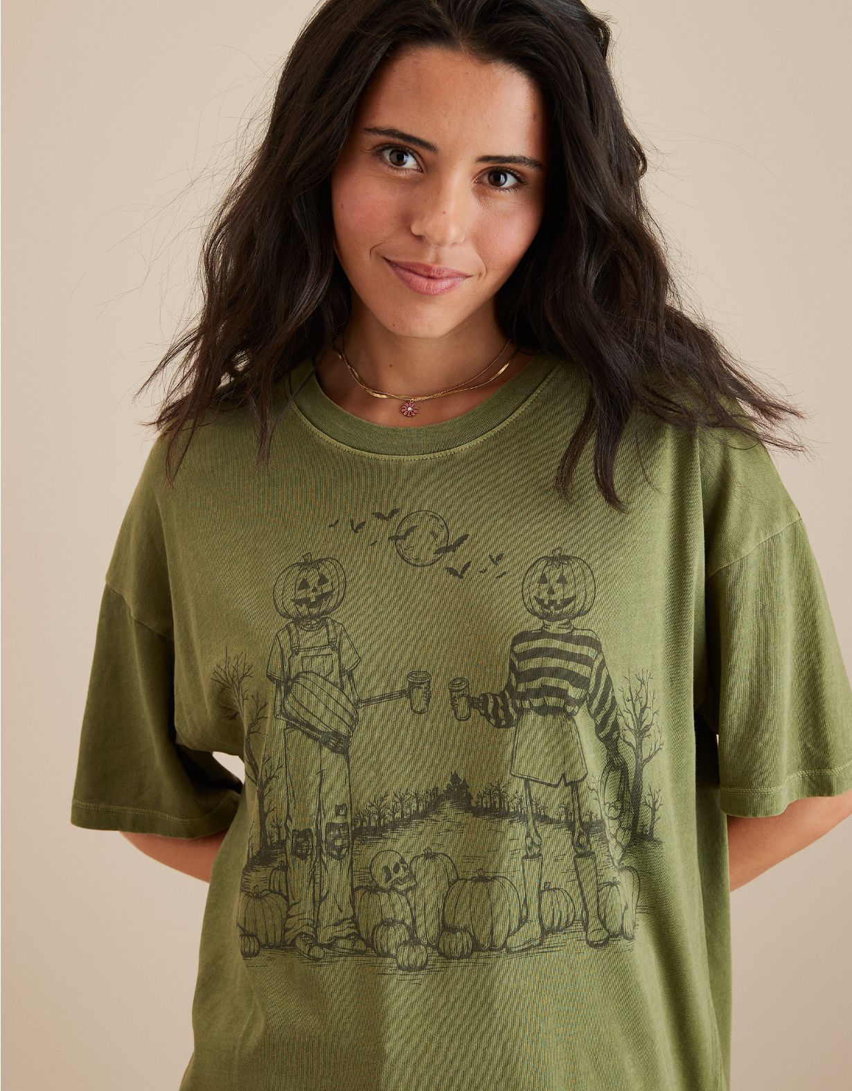 AE Oversized Halloween Graphic Tee | American Eagle Outfitters (US & CA)