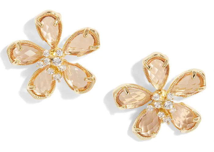 Faceted Crystal Flower Stud Earrings | Nordstrom