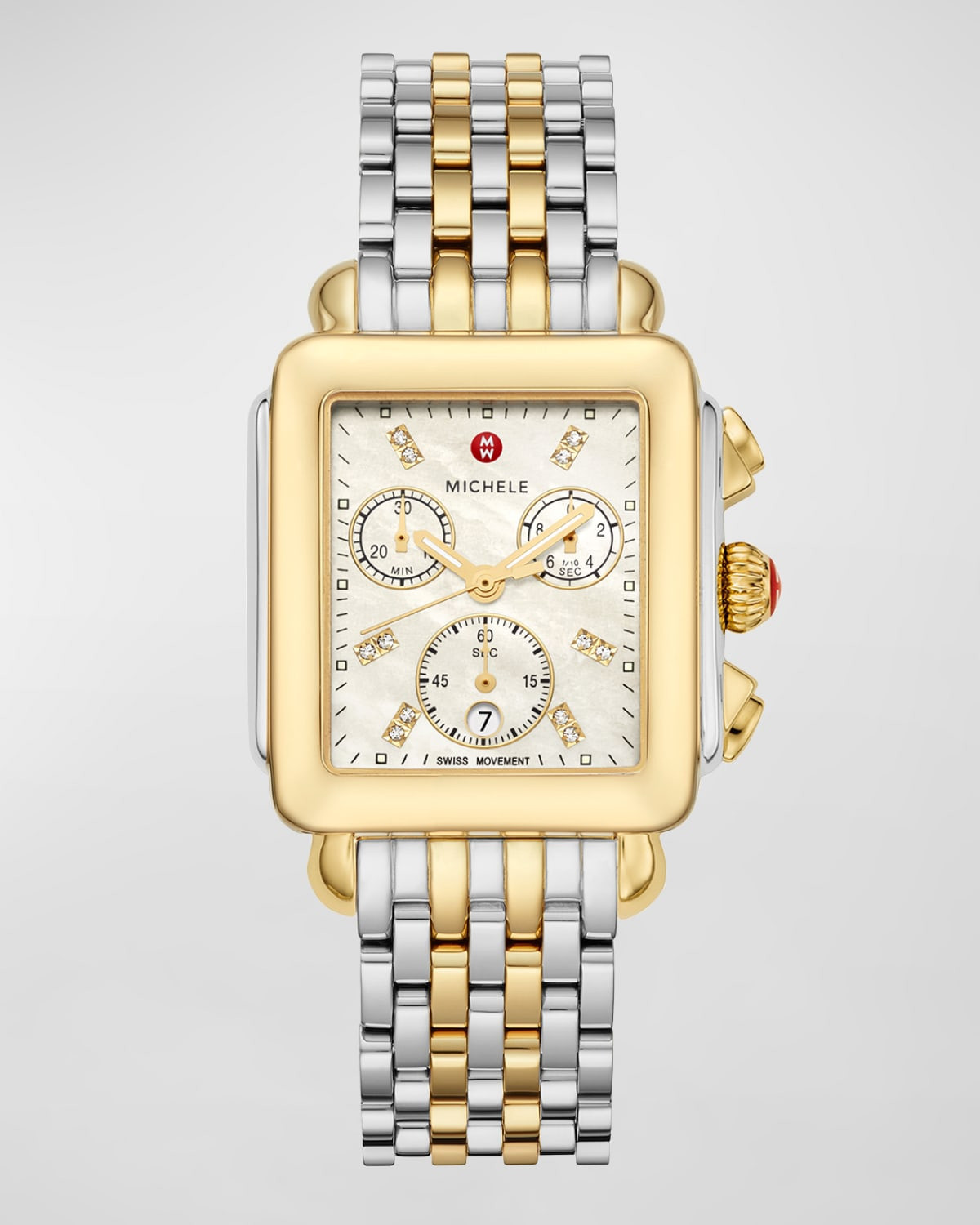 Deco 18 Two-Tone Diamond Detail Watch | Neiman Marcus