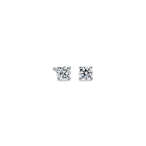 Diamond Stud Earrings in 14k White Gold (1/2 ct. tw.) | Blue Nile | Blue Nile