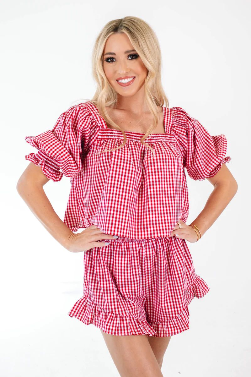 Country Concert Top - Red | The Impeccable Pig