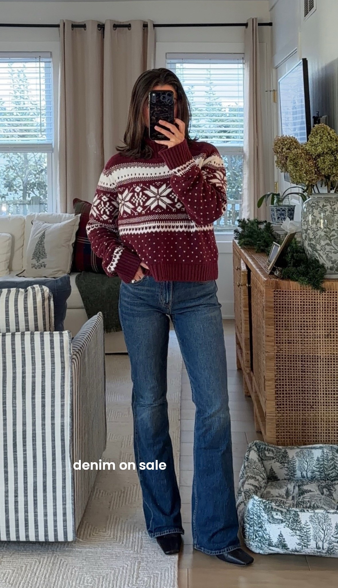 [1/9/26] denim on sale | wearing small in sweater and 24 regular in bottoms (this length is perfect for pairing with boots/heels I’m 5’2!) | Abercrombie is currently 50% off select styles, linking other favs on sale 

[Offer valid online only 1/9/2026-1/18/2026 in US/CA. Offer applies to select styles as indicated. Online price reflects discount.]


#LTKFindsUnder50 #LTKSaleAlert #LTKPetite