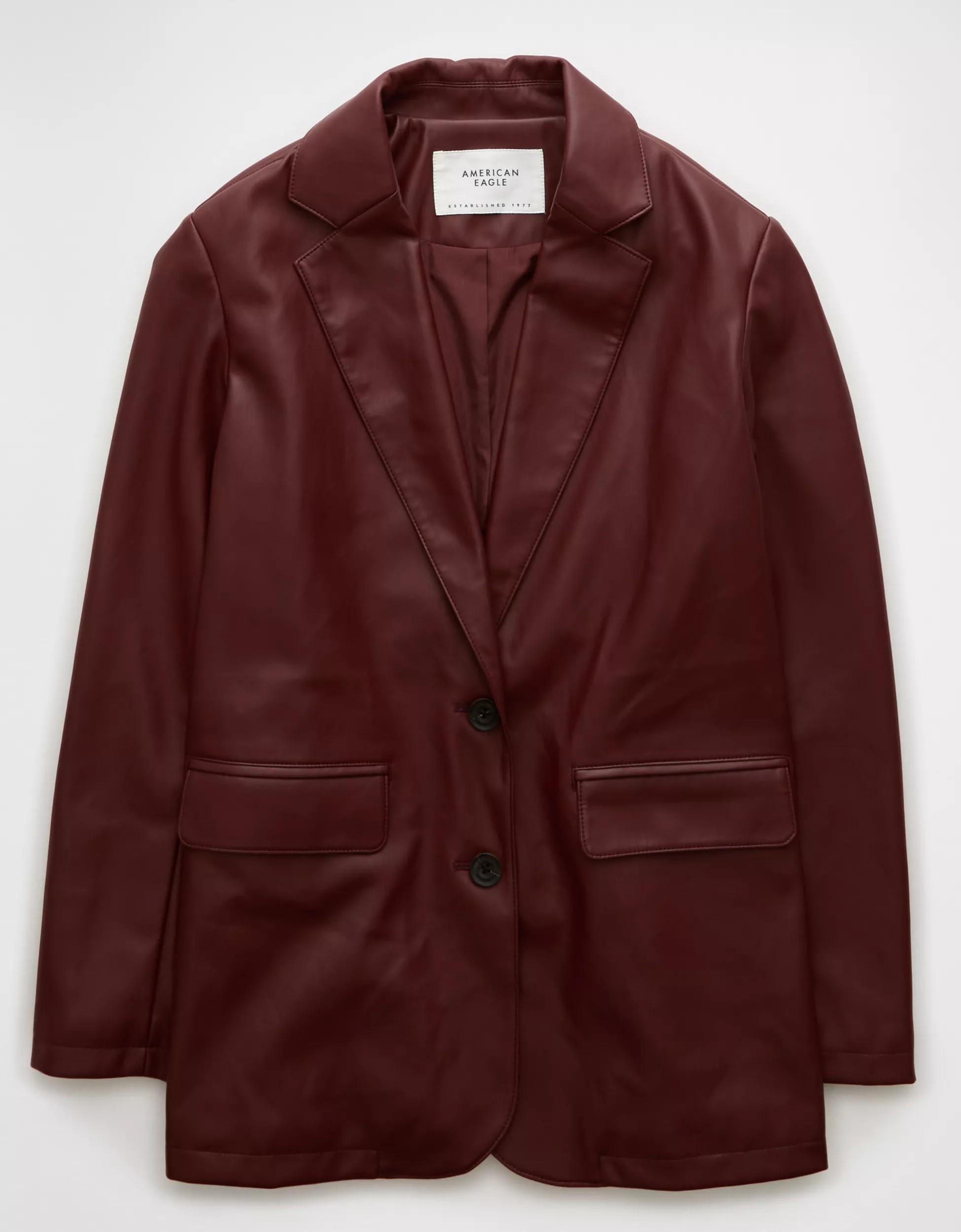 AE Vegan Leather Blazer | American Eagle Outfitters (US & CA)