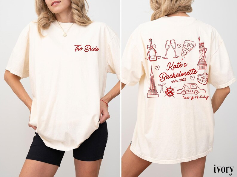 Custom New York Bachelorette Shirts NYC Bachelorette Party Shirts New York Girls Trip Shirt New Y... | Etsy (US)
