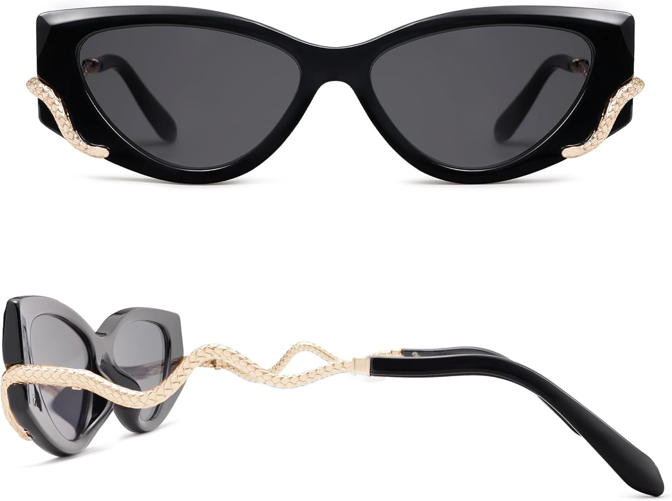 Retro Y2K Snake Sunglasses for Women Chic Cat Eye 90s Sunnies Narrow Trendy Sun Glasses AP3667 | Amazon (US)