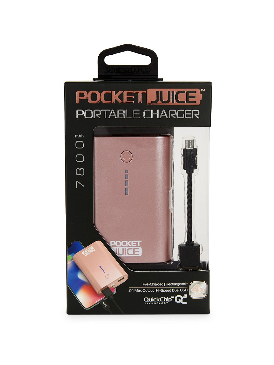 TZUMI Pocket Juice Portable Charger - Pink | Saks Fifth Avenue OFF 5TH