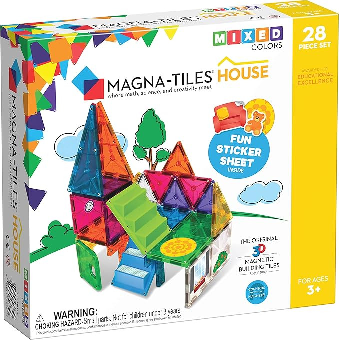 Magna-Tiles House Set, The Original Magnetic Building Tiles For Creative Open-Ended Play, Educati... | Amazon (US)