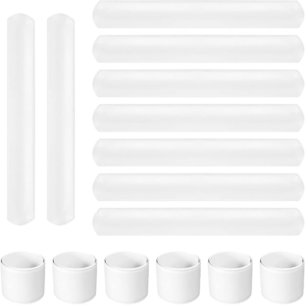 45 Pcs Slap Bracelets, White DIY Slap Bracelets, Blank Wrist Slap Bands for Kids Birthday Party, ... | Amazon (US)