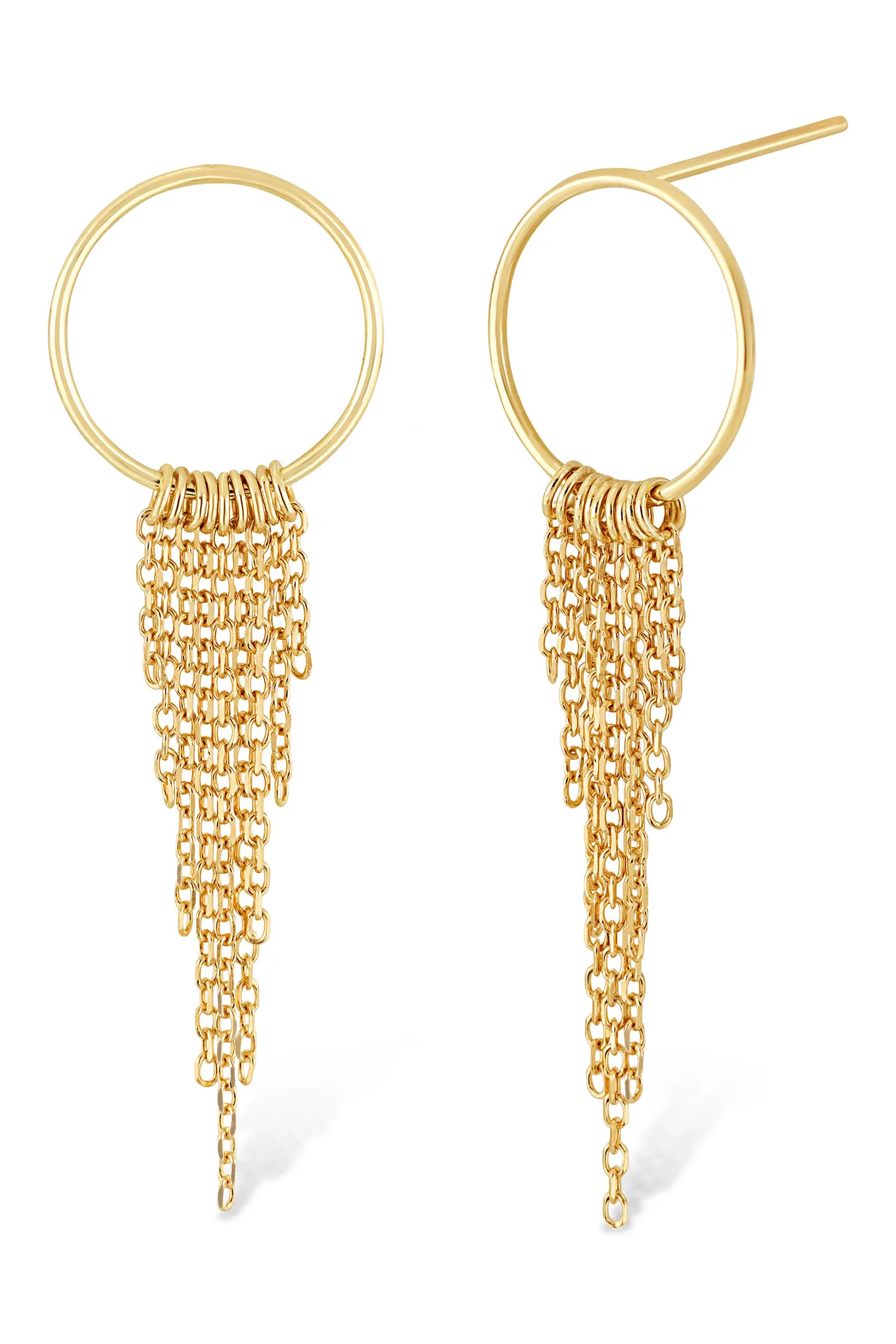14K Gold Circle Fringe Drop Earrings (Online Trunk Show) (Women) | Nordstrom | Nordstrom