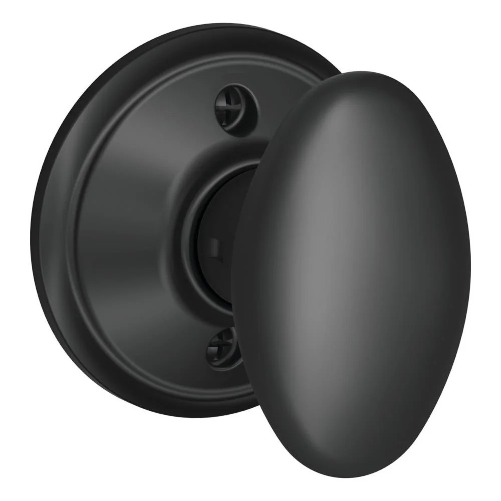 Schlage Siena Matte Black Interior or Hall/Closet Dummy Door Knob one_size | F170 SIE 622 | Lowe's