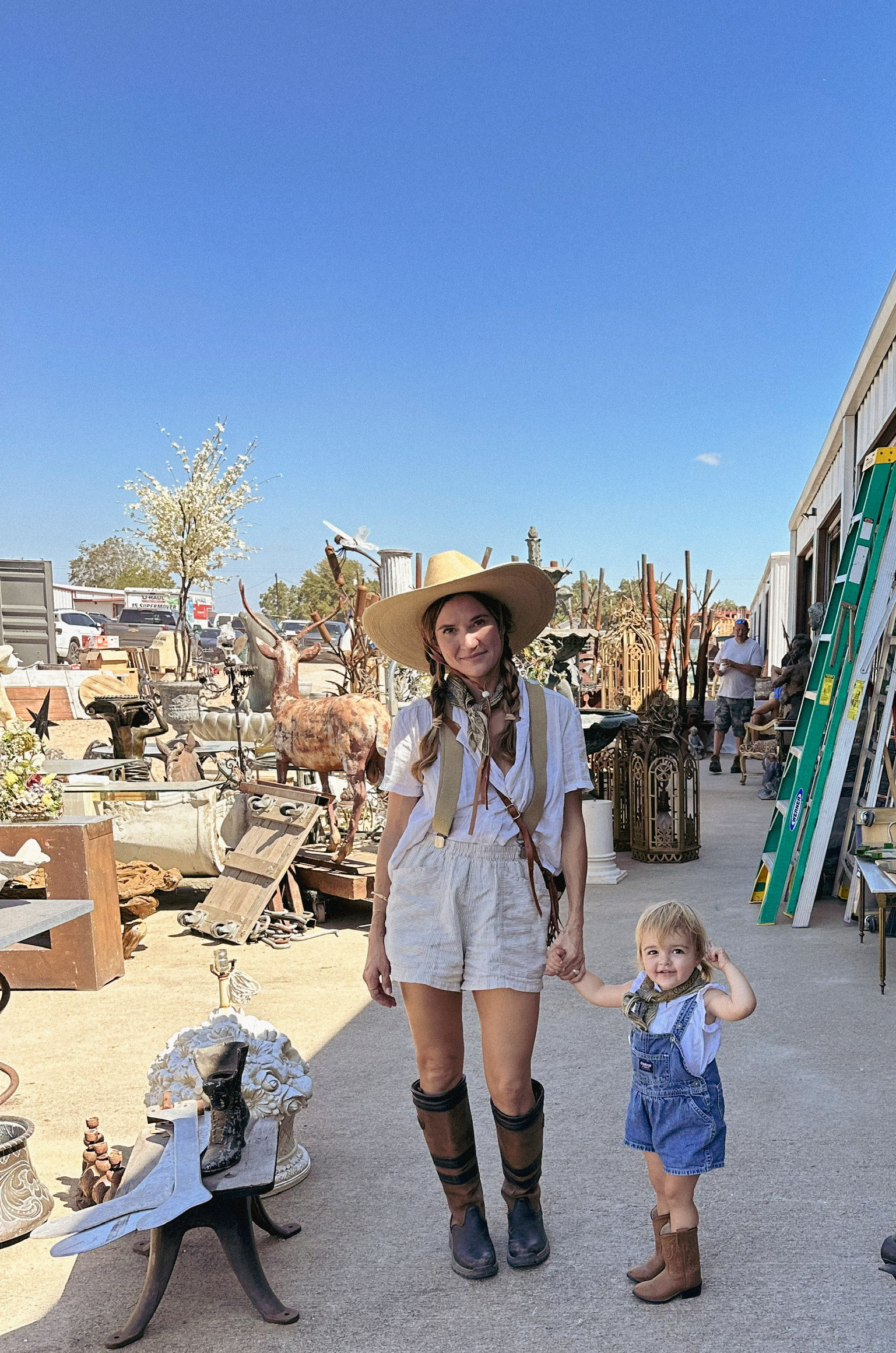 On a recent trip to CA I scored these amazing Ariat boots at a flea market! This exact style isn't available online anymore but I found a few similar ones that give the same feel. I hope you love them!  

 