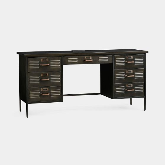 Locker Double Pedestal Smart™ Storage Desk (64") | Pottery Barn Teen