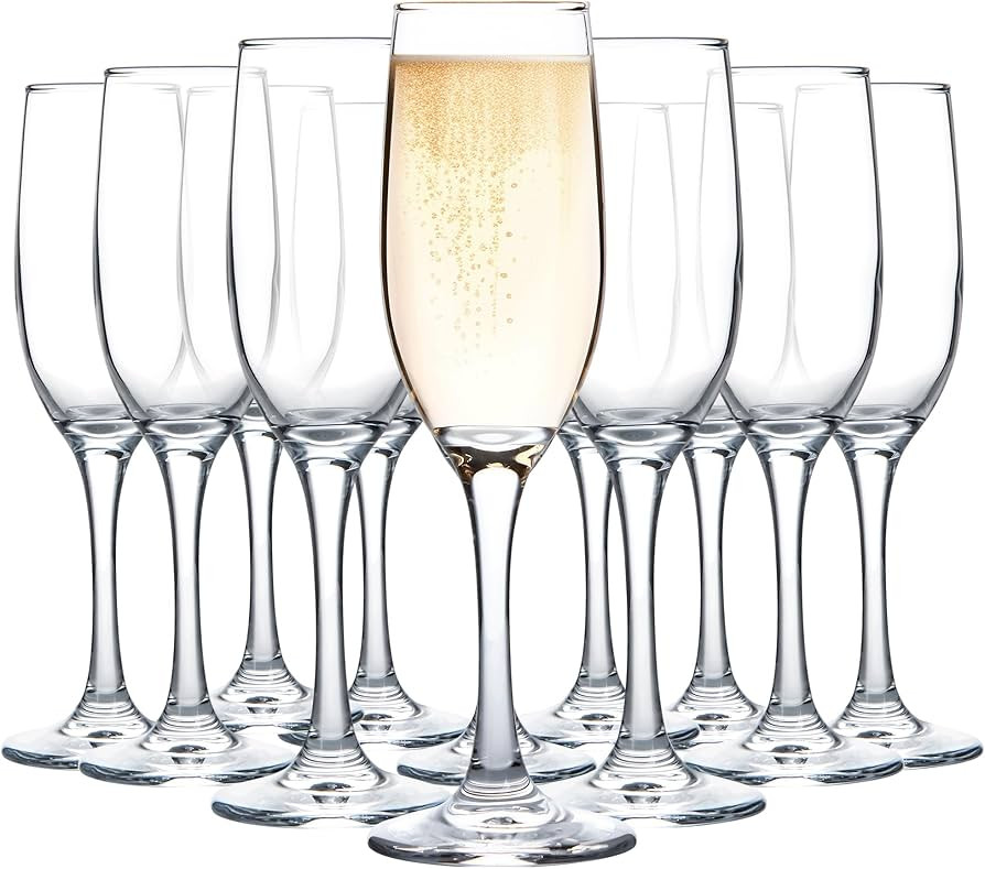 UMEIED Champagne Glasses, Set of 12 Champagne Flutes with Classic Shape, Long stem Sparkling Wine... | Amazon (US)