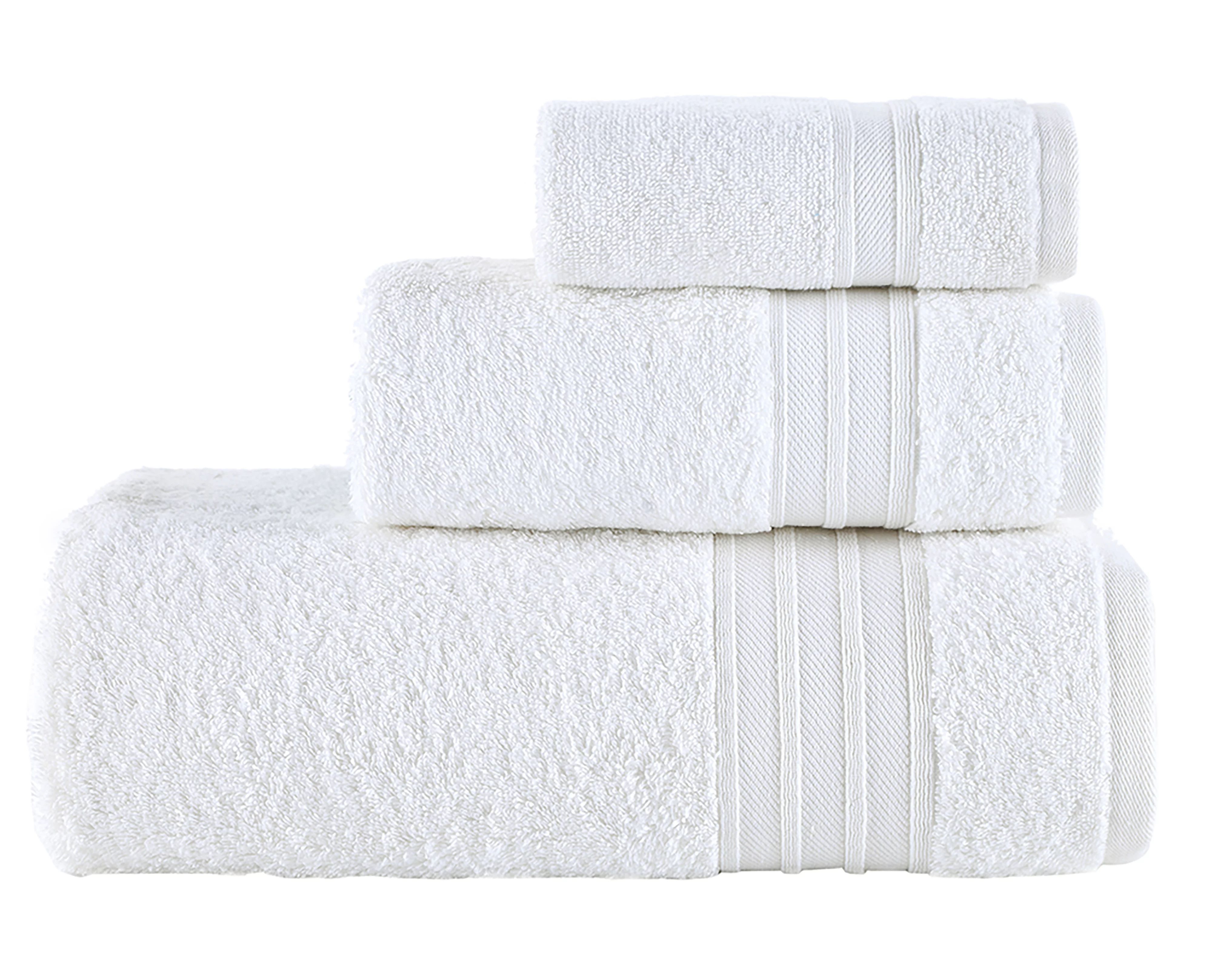Hammam Linen Bath Towel Set 3 Pieces White Soft Fluffy, Absorbent and Quick Dry | Walmart (US)