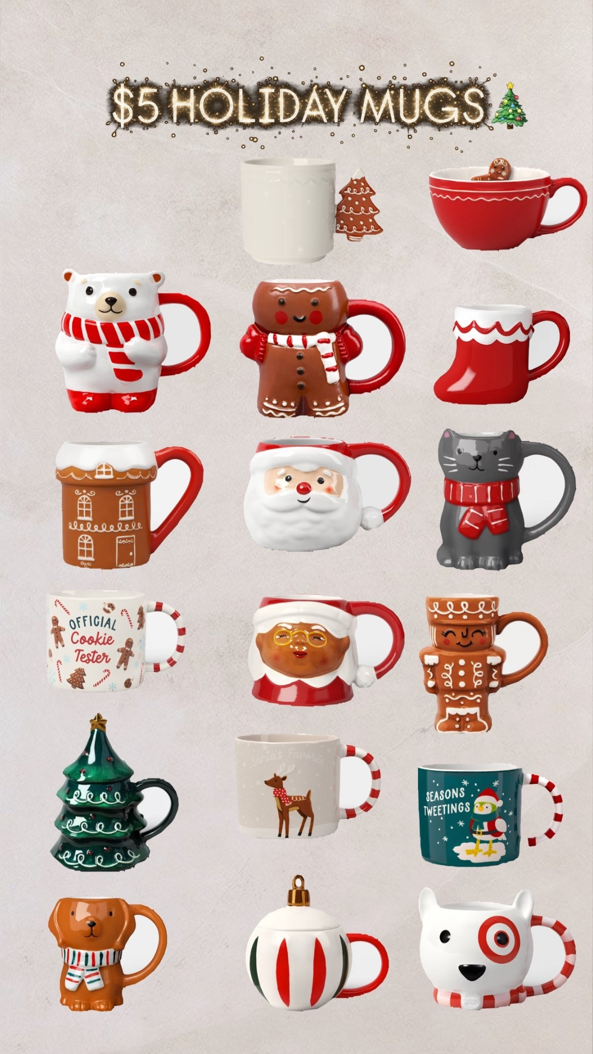 Holiday Mugs | $5 Christmas Mugs | $5 Gifts 

#LTKHoliday #LTKGiftGuide #LTKSeasonal