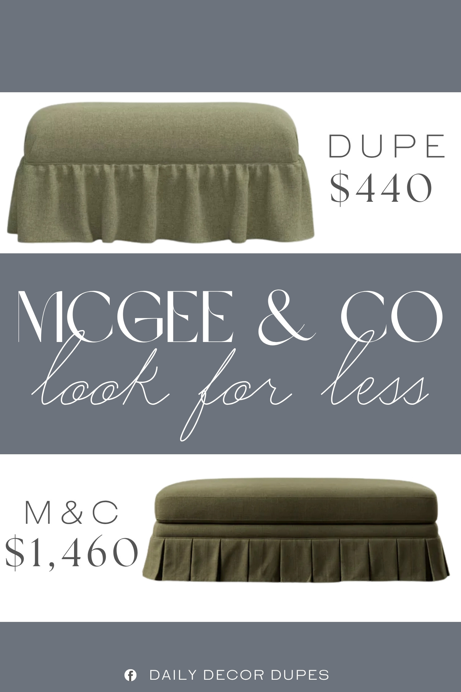 If you love the look of the McGee & Co Louisa Ottoman, this affordable alternative is worth adding to your home decor wishlist. The skirted silhouette and soft neutral finish bring that classic, collected feel without overwhelming the room. It works beautifully as a bedroom ottoman, living room accent, or cozy spot at the end of a bed. If you’re searching for a budget-friendly Louisa Ottoman alternative, this one is such a pretty find.

Home more affordable option find similar look for less budget friendly affordable cheap cheaper beautiful pretty. Clearance sale coupon code discount code promo code luxury Inspo inspiration inspired by idea ideas Love like these? I share multiple every day in my FB group.
#LTKhome #McGeeAndCoInspired #Ottoman #HomeDecor #FurnitureFinds #NeutralHome #InteriorInspo #LivingRoomDecor #BedroomDecor #HomeFinds 

 #LTKHome
