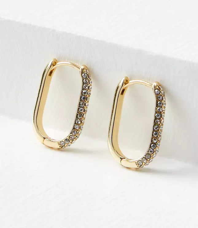 Glitzy Huggie Earrings | LOFT