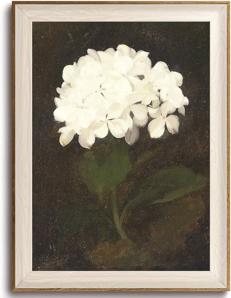 KISSFOX Framed Wall Art Vintage Wall Decor Hydrangea Canvas Art Flowers Pictures Botanical Painti... | Amazon (US)
