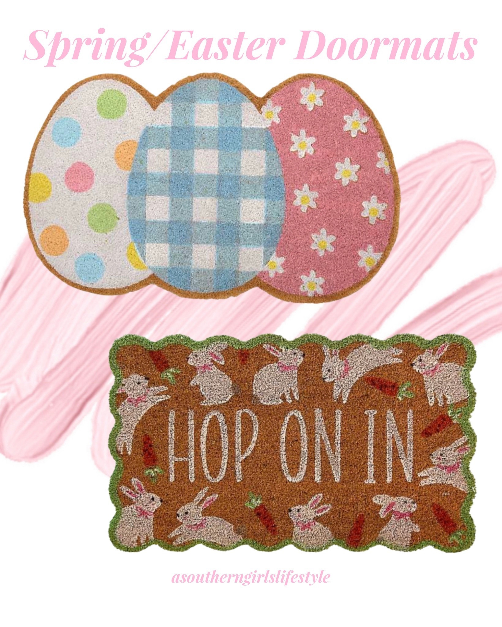 25% off with code: PRESIDENTS this weekend! Adorable Spring/Easter Doormats

🥚 Egg Trio Coir Doormat
🐇 Hop on In Scalloped Coir Doormat

Spring Decor. Spring Home Decor. Easter Decor. Easter Home Decor

#LTKHome #LTKSaleAlert #LTKSeasonal