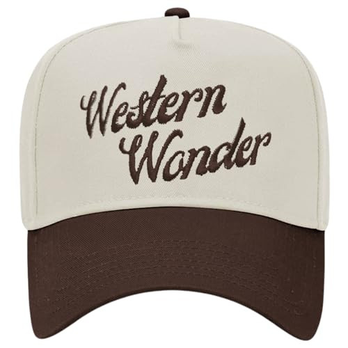 Trucker Hats for Men Women Vintage Two Tone Country Cowboy Hat Retro Western Snapback Hat Funny Baseball Cap | Amazon (US)