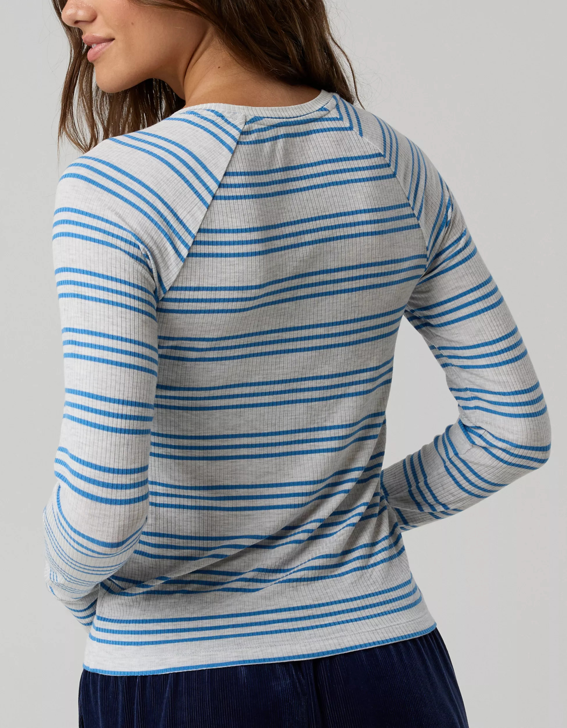 OFFLINE By Aerie Thumbs Up Fitted Ribbed T-Shirt | Aerie