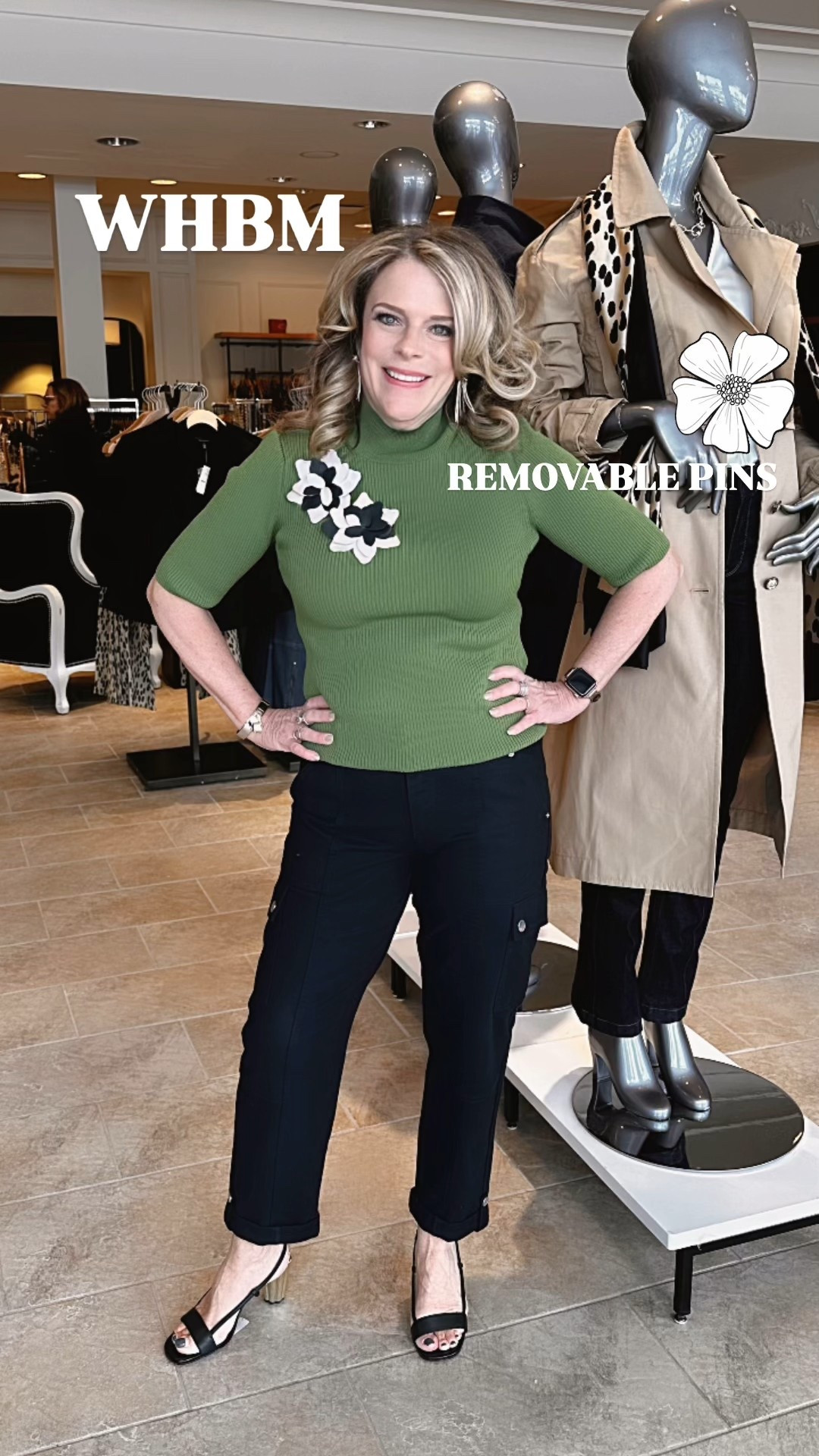 Such a cute shirt🖤🖤🖤
Flowers are pins so are removable for versatility. 

#LTKSaleAlert #LTKOver40 #LTKootd