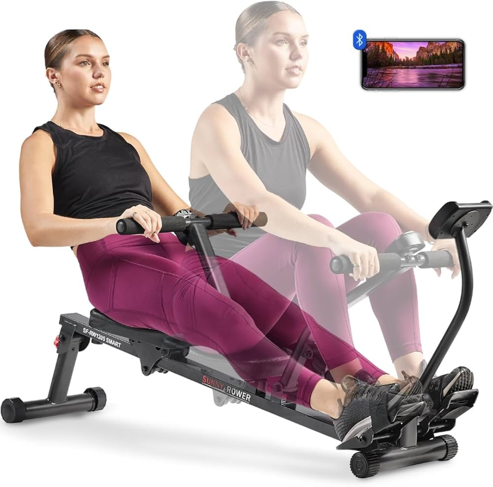 Sunny Health & Fitness Compact Adjustable Rowing Machine with 12 Levels of Complete Body Workout ... | Amazon (US)