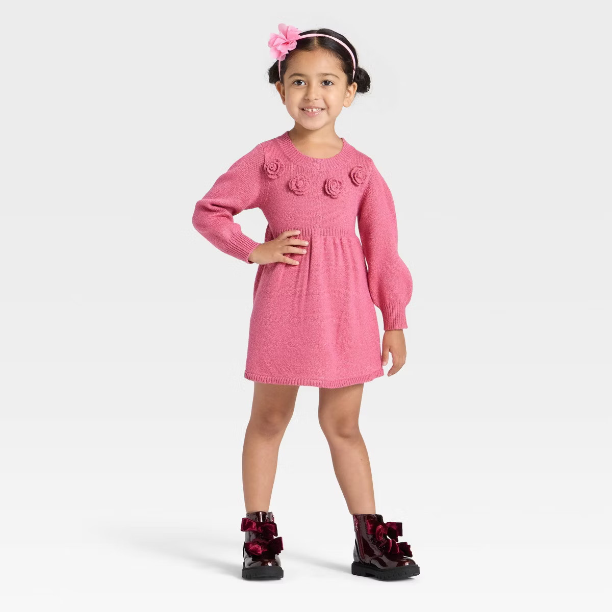 Toddler Girls' Long Balloon Sleeve Sweater Dress - Cat & Jack™ | Target