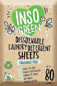 Unscented Laundry Detergent Sheets - 40 Eco Laundry Sheets Detergent for Up to 80 Loads - Zero Pl... | Amazon (US)
