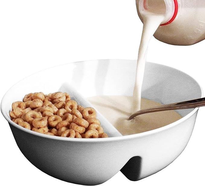 Just Crunch Anti-Soggy Cereal Bowl - Keeps Cereal Fresh & Crunchy | BPA Free | Microwave Safe | I... | Amazon (US)